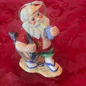 Christmas Holiday Santa Golfing Vacation Ceramic Santa Clause